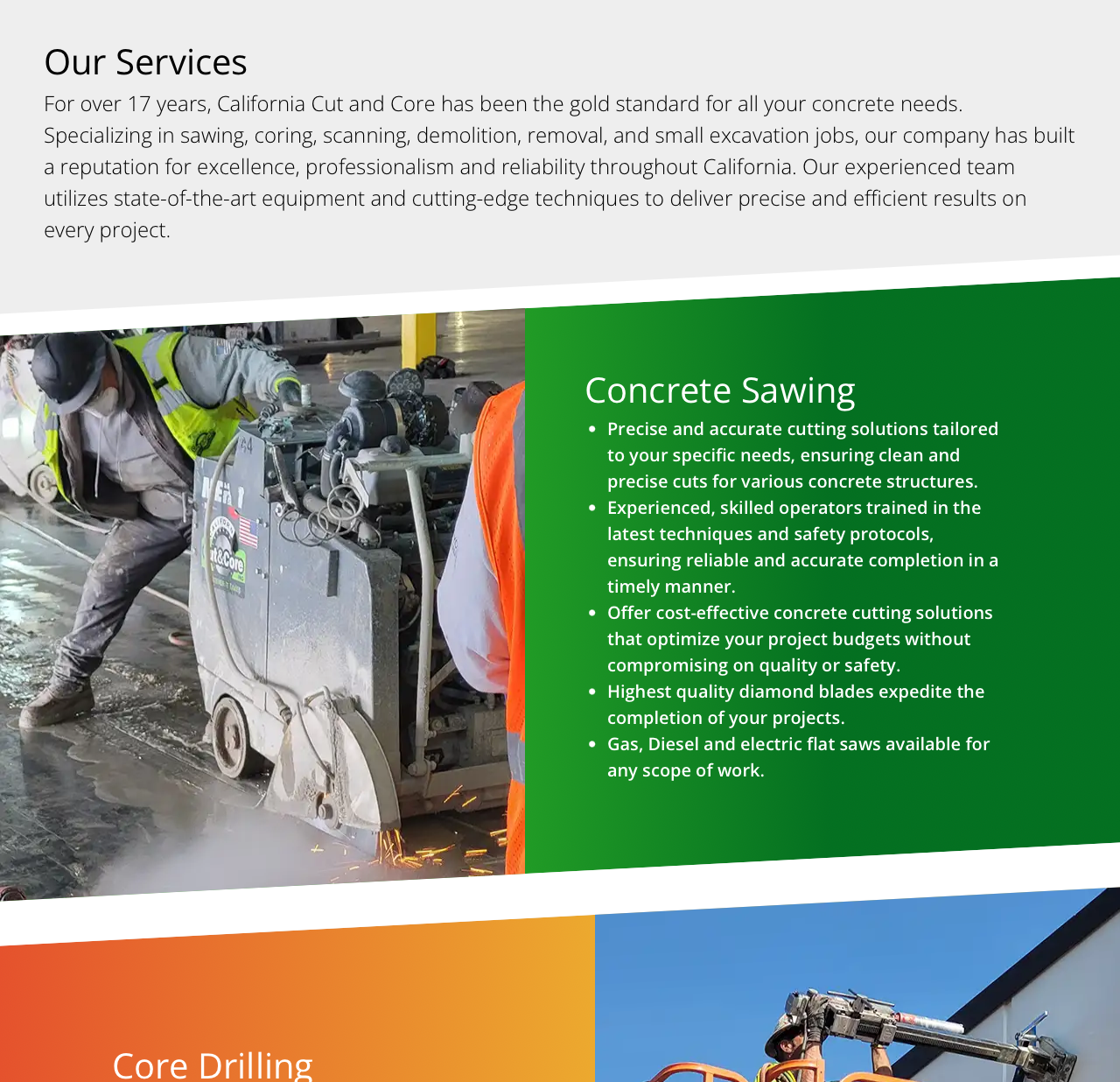 CalcutCore services page
