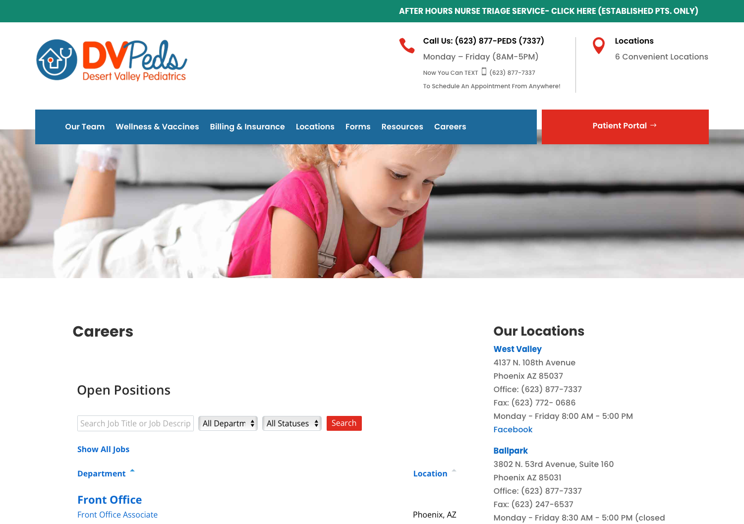 Careers page