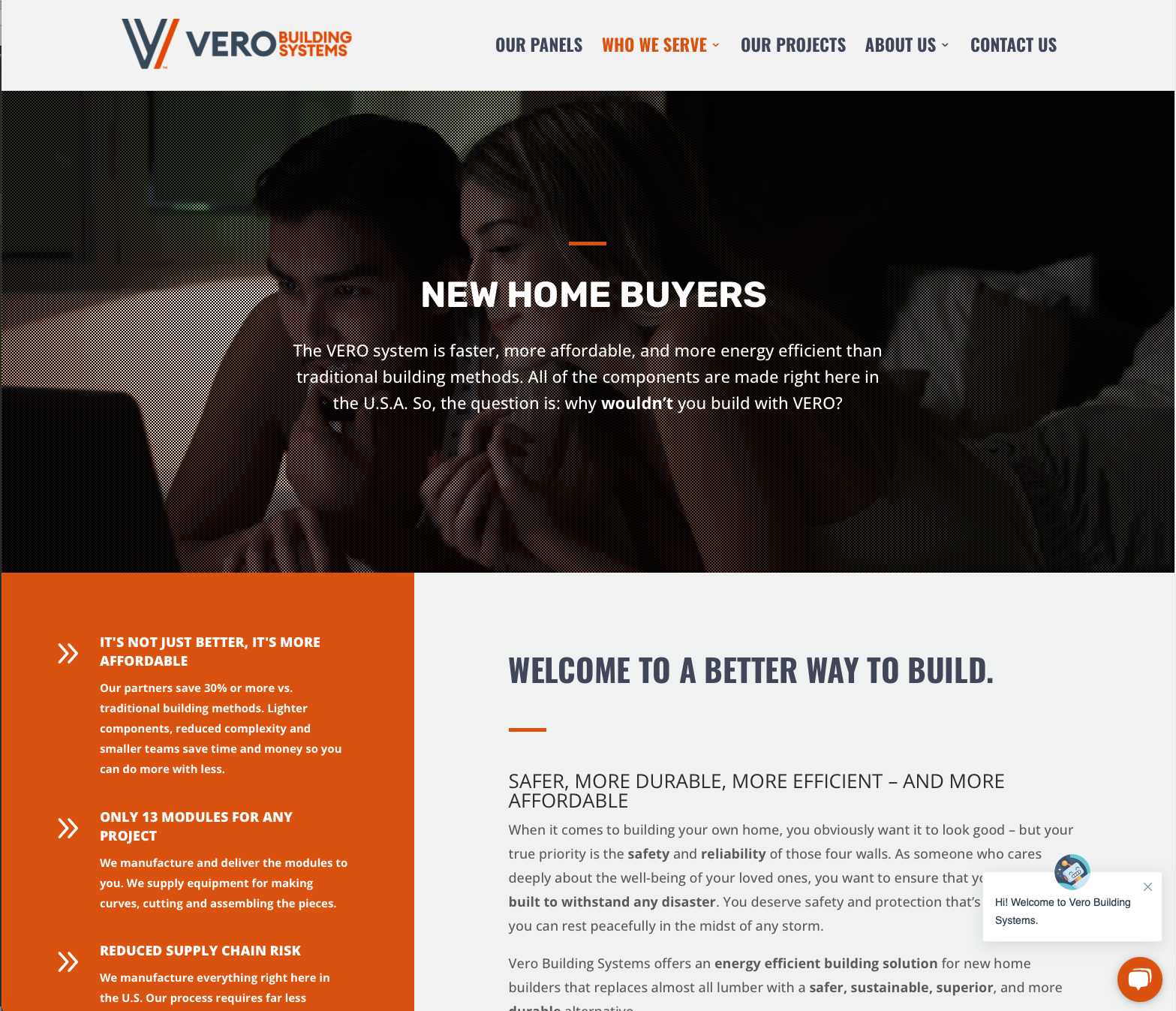 Vero Building Sytems: Website (image 3)