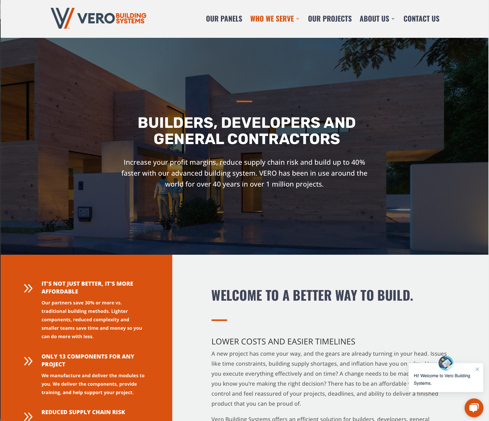 Vero Building Sytems: Website (image 6)