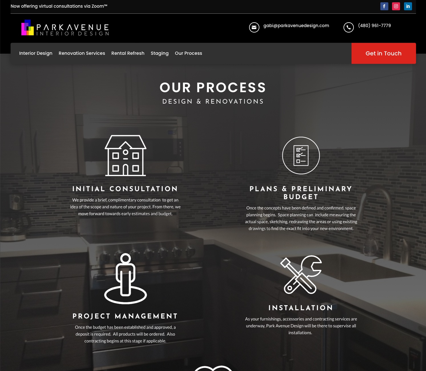 Park Avenue Interior Design: Website (image 2)