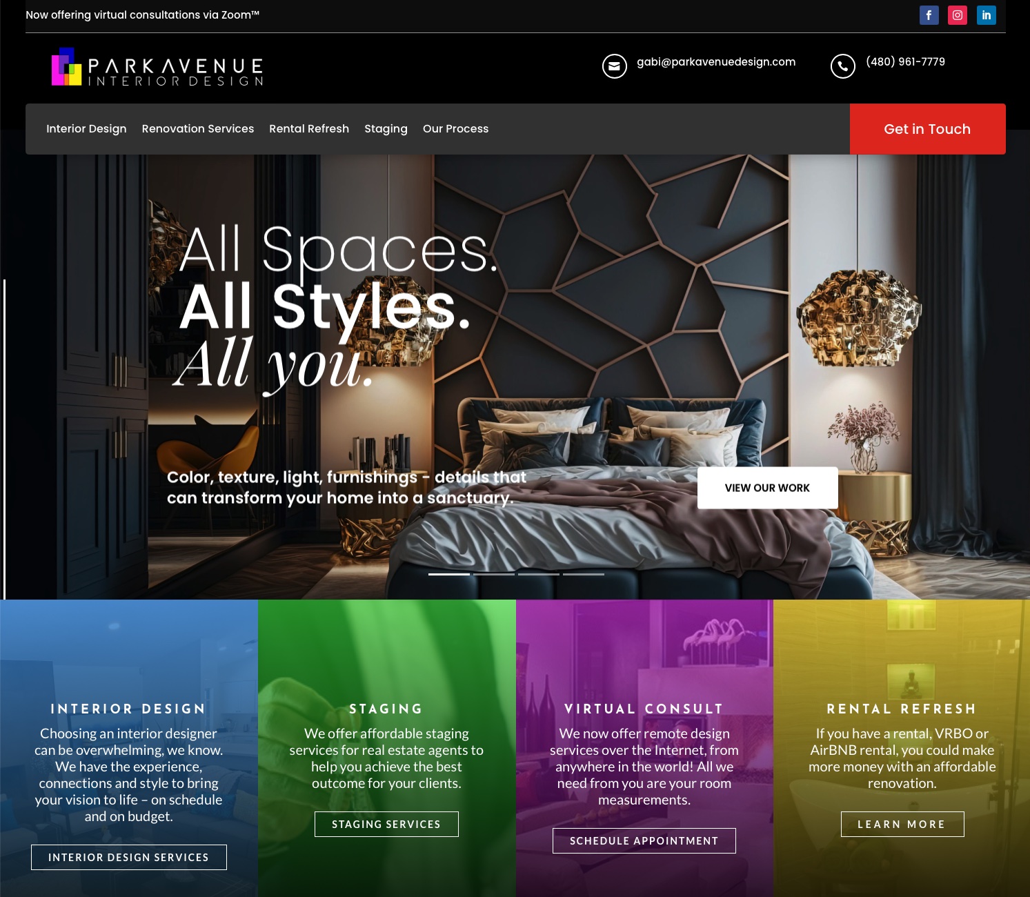 Park Avenue Interior Design: Website (image 1)