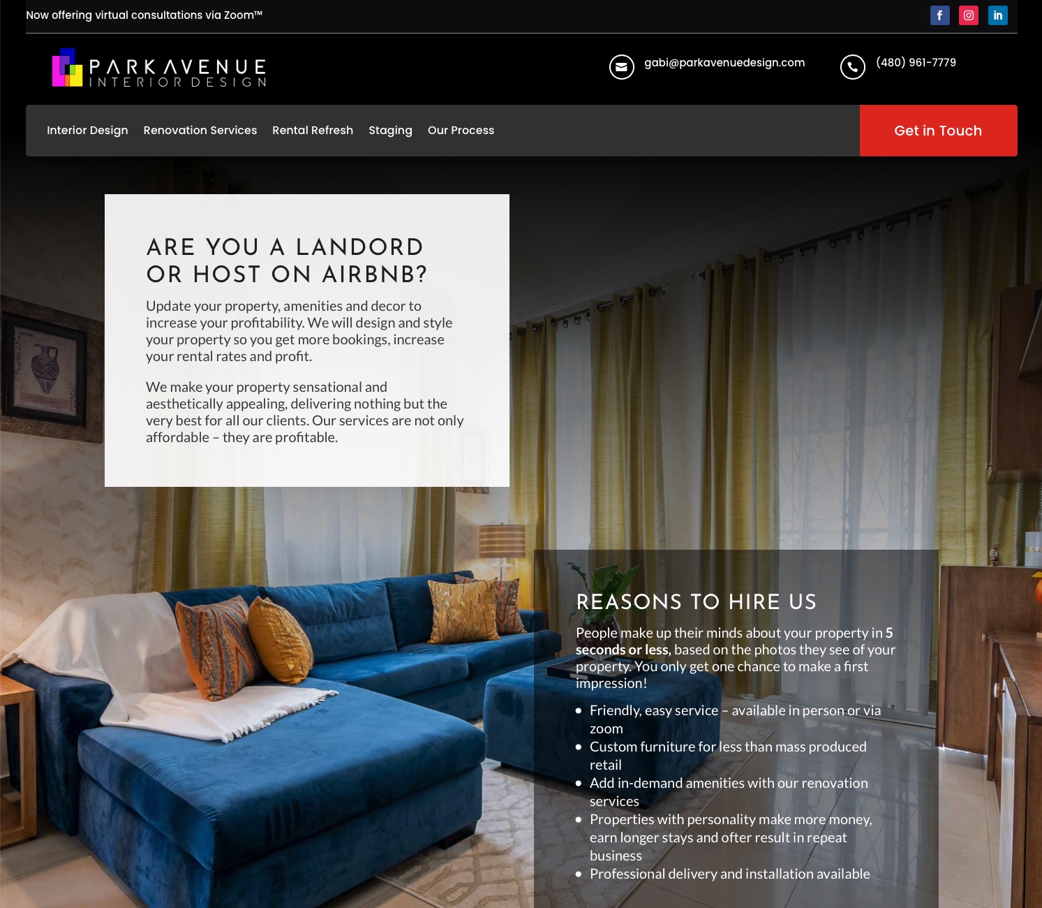 Park Avenue Interior Design: Website (image 3)