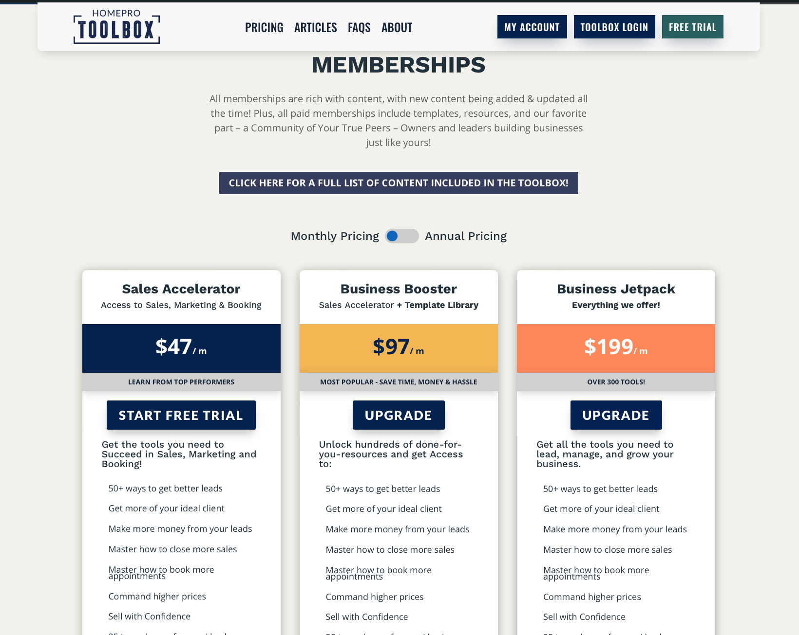 Homepro Toolbox: Website (image 3)