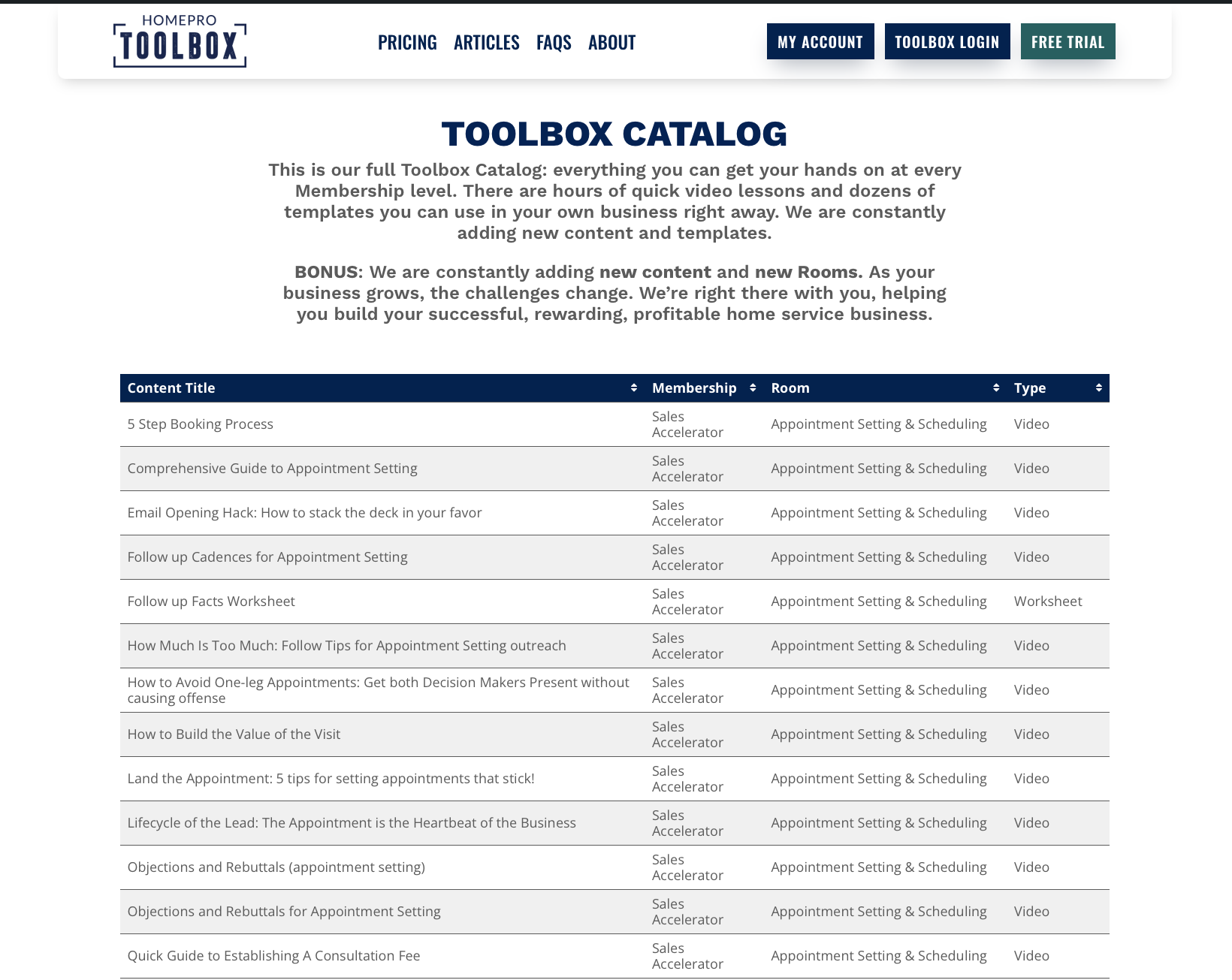 Homepro Toolbox: Website (image 5)