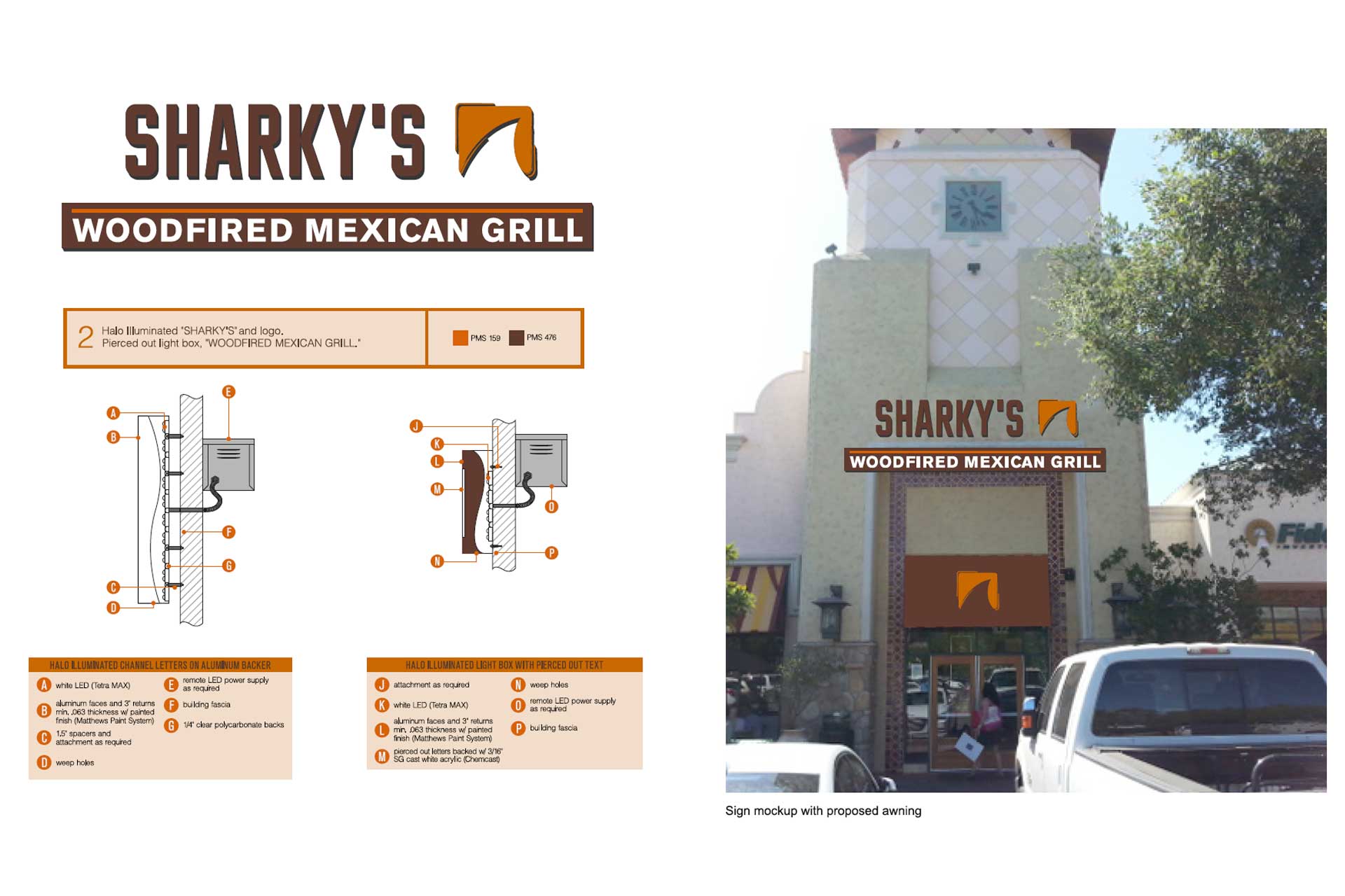 Sharky's Woodfired Mexican Grill: Awnings & Exterior (image 6)