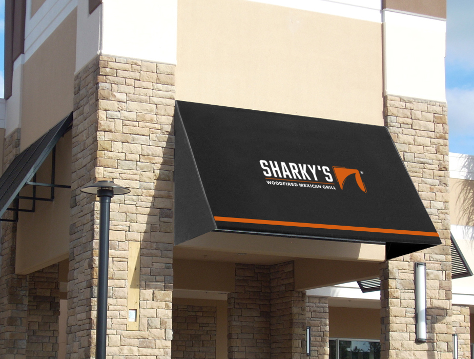 Sharky's Woodfired Mexican Grill: Awnings & Exterior (image 3)
