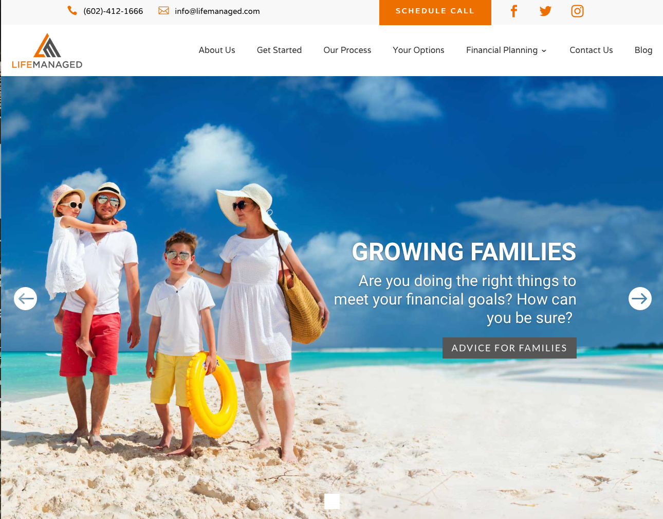 Life Managed: Website (image 1)